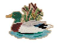 Mill Hill Mallard Beaded Counted Cross Stitch Ornament Kit 2010 Autumn Harvest MH18-0206