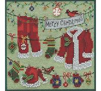 Mill Hill Santa's Clothesline Beaded Counted Cross Stitch Kit Buttons & Beads 2022 Winter Series MH142232
