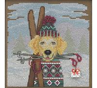 Mill Hill Ski Dog Beaded Counted Cross Stitch Kit Buttons & Beads 2022 Winter Series MH142234