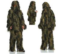 Mill-Tec Ghillie Suit Woodland Anti Fire 4 Piece Hunting Stalking Sniper