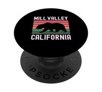 Mill Valley California Retro Bear Sunset 415 628 Marin PopSockets Adhesive PopGrip