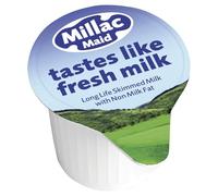 Millac Maid Whole Mini Pots - Tastes Like Fresh Milk - Long Life Skimmed Milk With Non Milk Fat - Pack of 120
