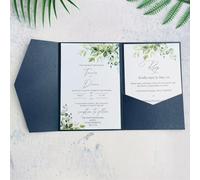 MillaSaw Navy Blue Wedding Invitation Envelope Birthday Graduation Invitation Holder 25pcs (Navy Blue)