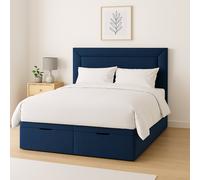 Millbrook Border Double Fabric End Lift Ottoman Bed - Blue