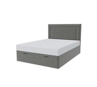 Millbrook Border Double Fabric End Lift Ottoman Bed- Grey