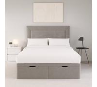 Millbrook Border Double Fabric EndLift Ottoman Bed - Natural