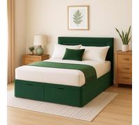 Millbrook Border Kingsize Fabric EndLift Ottoman Bed - Green