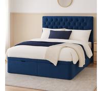 Millbrook Chester Superking Fabric EndLift Ottoman Bed- Blue