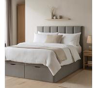Millbrook Piper Kingsize Fabric EndLift Ottoman Bed - Grey