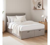 Millbrook Taylor Double Velvet EndLift Ottoman Bed - Natural