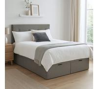 Millbrook Taylor Kingsize Fabric End Lift Ottoman Bed- Grey
