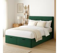Millbrook Taylor Kingsize Velvet EndLift Ottoman Bed - Green