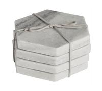 Millbry Hill Grey Marble Hexagonal Coasters - Gifts At Millbry