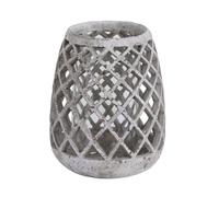 Millbry Hill Large Conical Ceramic Lattice Hurricane Lantern - Gifts At Millbry