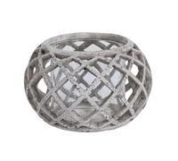 Millbry Hill Round Ceramic Lattice Hurricane Lantern - Gifts At Millbry