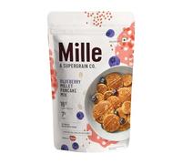 Millé Blueberry 16g Plant Protein Pancake Mix | High Protein Breakfast | High Fibre |Vegan, Low Carb & Low Calorie | No Refined Flour, No Refined Sugar, Low GI Millet Grain | 250 grams