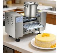 Mille Crepe Cake Machine, Adjustable Thickness 0.4-1.2mm, Non-Stick Surface, 3 Size Options (6/8/10 Inch), Precise Temp Control 150-200℃ for Bakeries