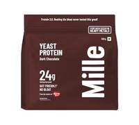 Mille Dark Chocolate Yeast Protein Powder | 24g Protein/Scoop | NO Bloat | NO Added Sugar | Fermented Yeast Protein Powder | Vegan | Has All 9 Essential Amino Acids | No Adulteration | 500g