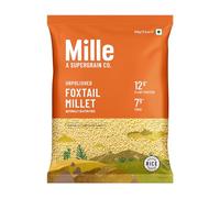 Mille Foxtail Millet Whole Grain | Certified Low GI | Rice Replacement | Unpolished, No Soaking Required | High Fibre and Plant Protein | Gluten Free | Cooks in 10 Minutes