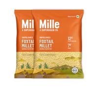 Mille Foxtail Millet Whole Grain | Certified Low GI | Rice Replacement | Unpolished, No Soaking Required | High Fibre and Plant Protein | Cooks in 10 minutes | Pack of 2 x 500g