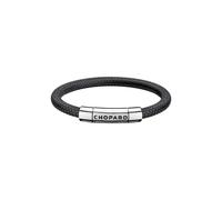 Mille Miglia Bracelet In Black Rubber And Silver Toned Metal