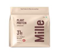 Mille Vegan Protein Powder| 31g Protein | Unflavoured | Heat Stable | Made with Fermented Yeast | No Bloat, Mixes Easily, No Taste | Has All 9 Essential Amino Acids (500g)