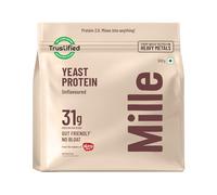 Mille Vegan Protein Powder | 31g Protein | Unflavoured | Made with Fermented Yeast Powder | Heat Stable | No Bloat, Mixes Easily, No Taste | Has All 9 Essential Amino Acids (500g)