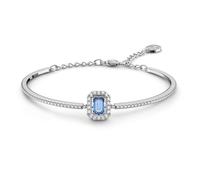 Swarovski Blue Crystal Bangle, Octagon Cut Blue Crystal in a Rhodium Plated Setting, from the Millenia Collection