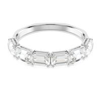 Millenia bangle, Octagon cut, White, Rhodium plated
