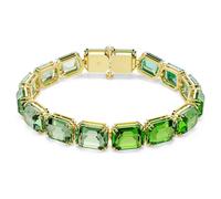 Millenia bracelet, Octagon cut, Colour gradient, Green, 18K gold finish