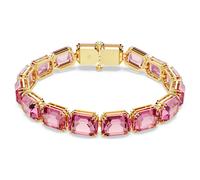 Swarovski Millenia bracelet, Octagon cut, Pink, Gold-tone plated