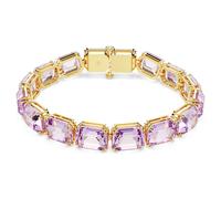 Millenia bracelet, Octagon cut, Purple, Gold-tone plated