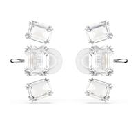 Swarovski Millenia Rhodium Plated Octagonal Cut Clip On Earrings