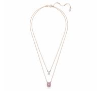 Millenia Layered Necklace Octagon Cut - female - Swarovski - Necklaces - Pink - ONE SIZE - Accessories ONE SIZE