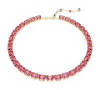 Swarovski Millenia necklace, Octagon cut, Pink, Gold-tone plated