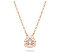 Millenia necklace, Trilliant cut, White, Rose gold-tone plated