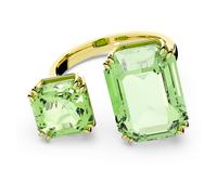 Swarovski Millenia Cocktail Ring, Green Octagon Cut Crystals and Gold Tone Plated, from the Millenia Collection, Size 60