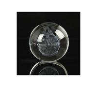 Millenium Falcon Glass Crystal Ball 62 with Light-Up LED Base Ornament 80mm XL Size