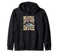 Millennial Anti-Theft Device Stick Shift Joke Zip Hoodie