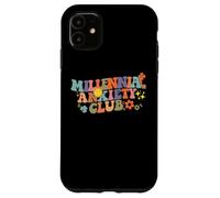 Millennial Anxiety Club Retro Groovy Lettering Case for iPhone 11