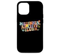 Millennial Anxiety Club Retro Groovy Lettering Case for iPhone 12/12 Pro