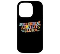 Millennial Anxiety Club Retro Groovy Lettering Case for iPhone 14 Pro