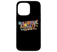 Millennial Anxiety Club Retro Groovy Lettering Case for iPhone 14 Pro Max