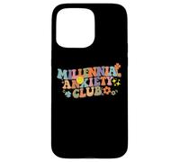 Millennial Anxiety Club Retro Groovy Lettering Case for iPhone 15 Pro Max