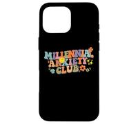 Millennial Anxiety Club Retro Groovy Lettering Case for iPhone 16 Pro Max