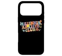 Millennial Anxiety Club Retro Groovy Lettering Case for iPhone 17 Pro Max