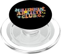 Millennial Anxiety Club Retro Groovy Lettering PopSockets PopGrip for MagSafe