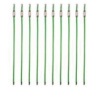 Millennial Essentials 20pack Colored Nylon Coated Stainless Steel Wire Keychains 2mm 6.3 Inches Aircraft Cable Key Ring Loops for Hanging Luggage Tags or ID Tags (Green 20 Pack)