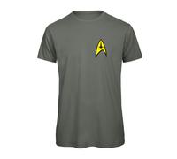 (Millennial khaki, XL) Star Trek, Spock, Starfleet Inspired Graphic 100% Organic Very High Quality T-shirt, Gift Boxed Perfect Christmas, Birthday Gift