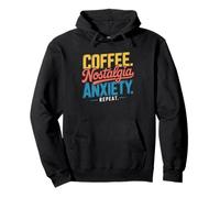 Millennial Running Coffee Nostalgia Anxiety Humor Generation Pullover Hoodie